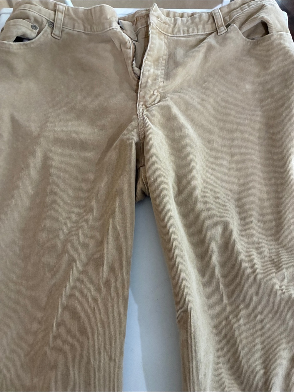 St. John's Bay Women's Corduroy Boot Cut Pants in Tan
